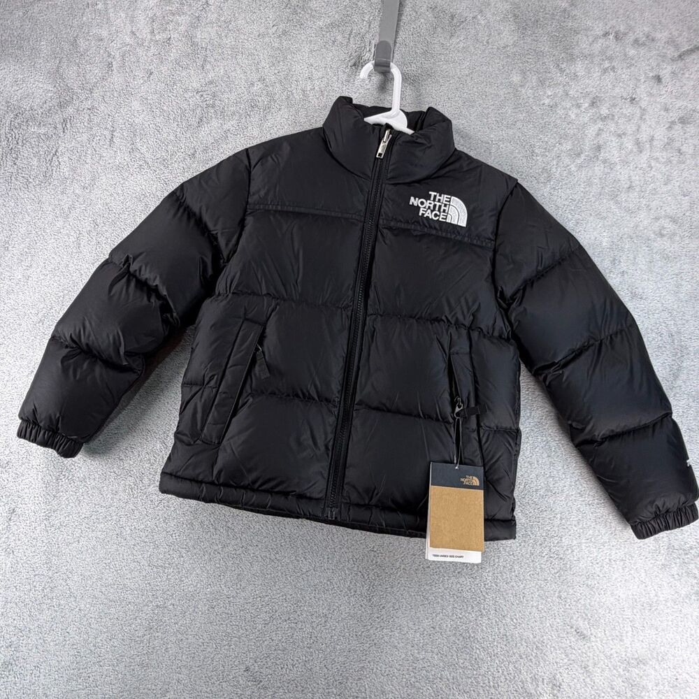 The North Face Teen 1996 Retro Nuptse Jacket Black 700 Down NWT S 7/8
